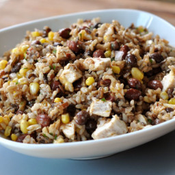 Southwest Rice and Bean Salad with Sweet and Spicy Dressing