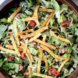 Southwest Salad with Creamy Avocado Salsa Dressing