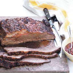 Southwestern Barbecued Brisket with Ancho Chile Sauce