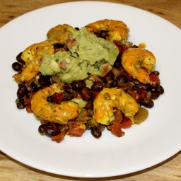 Southwestern Prawns with Black Beans, Tomatoes, and Chiles