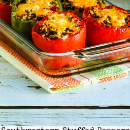 Southwestern Stuffed Peppers with Black Beans and Green Chiles
