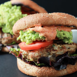 Southwestern Turkey Burgers with Guacamole and Spicy Mayo