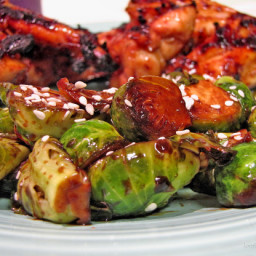 Soy and Sriracha Glazed Brussels Sprouts