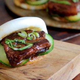 Soy Braised Pork Belly with Chinese Steamed Buns