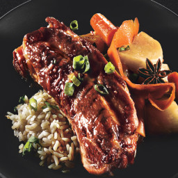 Soy-Braised Pork Country Ribs with Carrots and Turnips
