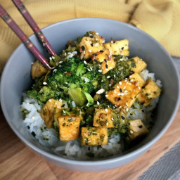 Soy Sauce Tofu Broccoli Bowl (vegan)