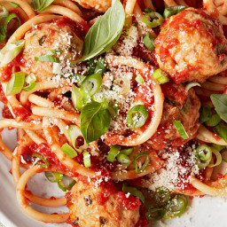 Spaghetti and Shrimp Meatballs