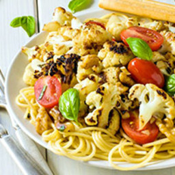 Spaghetti for Two with Seared Cauliflower and Walnuts