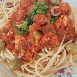 Spaghetti mit Tomaten - Ricotta - Sauce