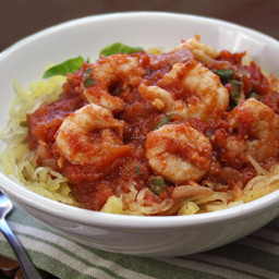 Spaghetti Squash 'n Shrimp Arrabbiata