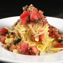 Spaghetti Squash with Fresh Tomato Basil Salsa