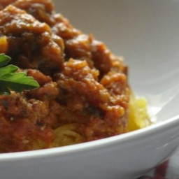 Spaghetti Squash with Paleo Meat Sauce Recipe