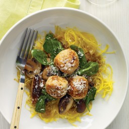 Spaghetti Squash with Turkey Meatballs