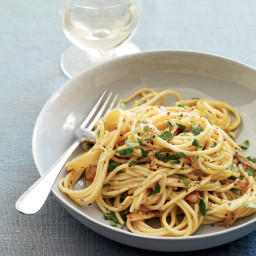 Spaghetti with Anchovy Carbonara Recipe