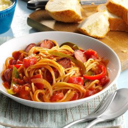 Spaghetti with Sausage and Peppers Recipe