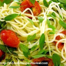 Spaghetti with Sweet Cherry Tomatoes, Marjoram and Extra Virgin Olive Oil