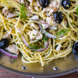 Spaghetti with Tuna, Lemon and Dill