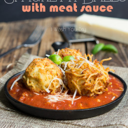 Spaghetti Balls with Meat Sauce