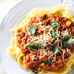 Spaghetti with Beef Marinara