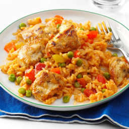 Spanish Rice with Chicken and Peas Recipe