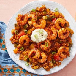 Spanish Shrimp & Rice with Vegetables & Aioli