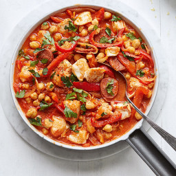 Spanish-style cod and chickpea stew