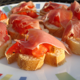Spanish Tomato Bread With Jamon Serrano (Serrano Ham)