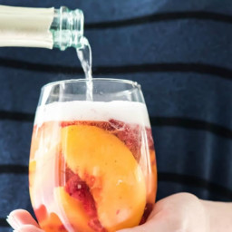 Sparkling White Peach Sangria is beautiful and tasty!!!
