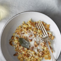 Spätzle with Sage Butter, Parmesan, and Toasted Hazelnuts