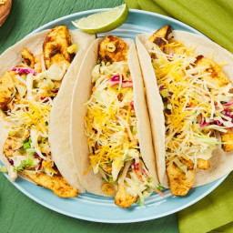 Speedy Start Chicken Tacos sprinkled with Mexican Cheese