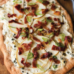 Spelt Crust Pizza with Fennel, Prosciutto, and Apples