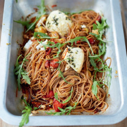Spelt Spaghetti, Vine Tomatoes & Baked Ricotta