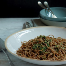 Spelt Spaghetti With Olives and Anchovies