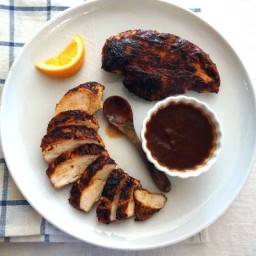 Spice-Rubbed Chicken Breasts with Easy Orange Barbecue Sauce