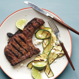Spice-Rubbed Pork Chops with Grilled Zucchini