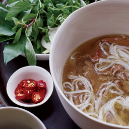 Spiced Beef Pho with Sesame-Chile Oil