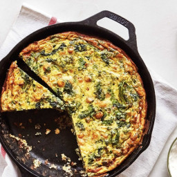 Spiced Chickpeas and Greens Frittata