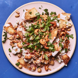 Spiced Chickpeas with Crispy Pita, Yogurt, and Brown Butter