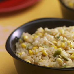 Spiced Corn and Rice Pilaf