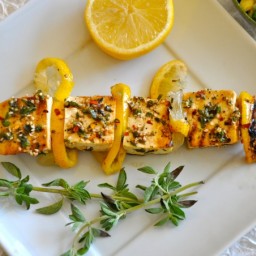 Spiced Grilled Tofu Kebabs with Sesame Seeds