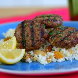 Spiced Lamb Patties with Apricot Couscous
