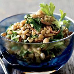 Spiced Lentils with Mushrooms and Greens