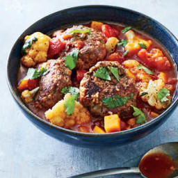 Spiced Meatball, Butternut, and Tomato Stew