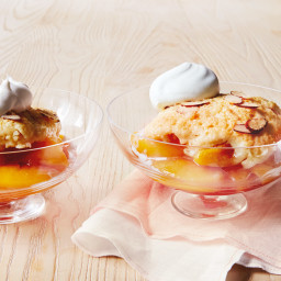 Spiced Peaches & Cream Cobbler