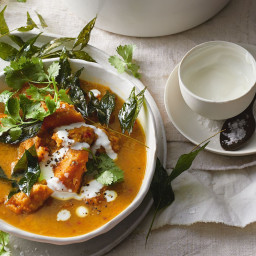 Spiced pumpkin and red lentil soup recipe
