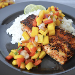 Spiced Red Snapper with Mango Salsa