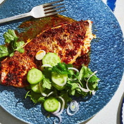 Spiced Snapper with Cucumber Salad