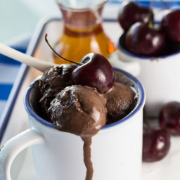 Spiced Sour Cherry Chocolate Ice Cream