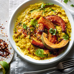 Spiced squash kitchari (Indian slow-cooked rice and lentils)