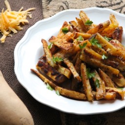 Spiced Sweet Potato Cheese Fries